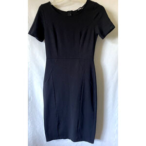 Lettle USA Dress Women Size L Stretchy Black Plain Cocktail